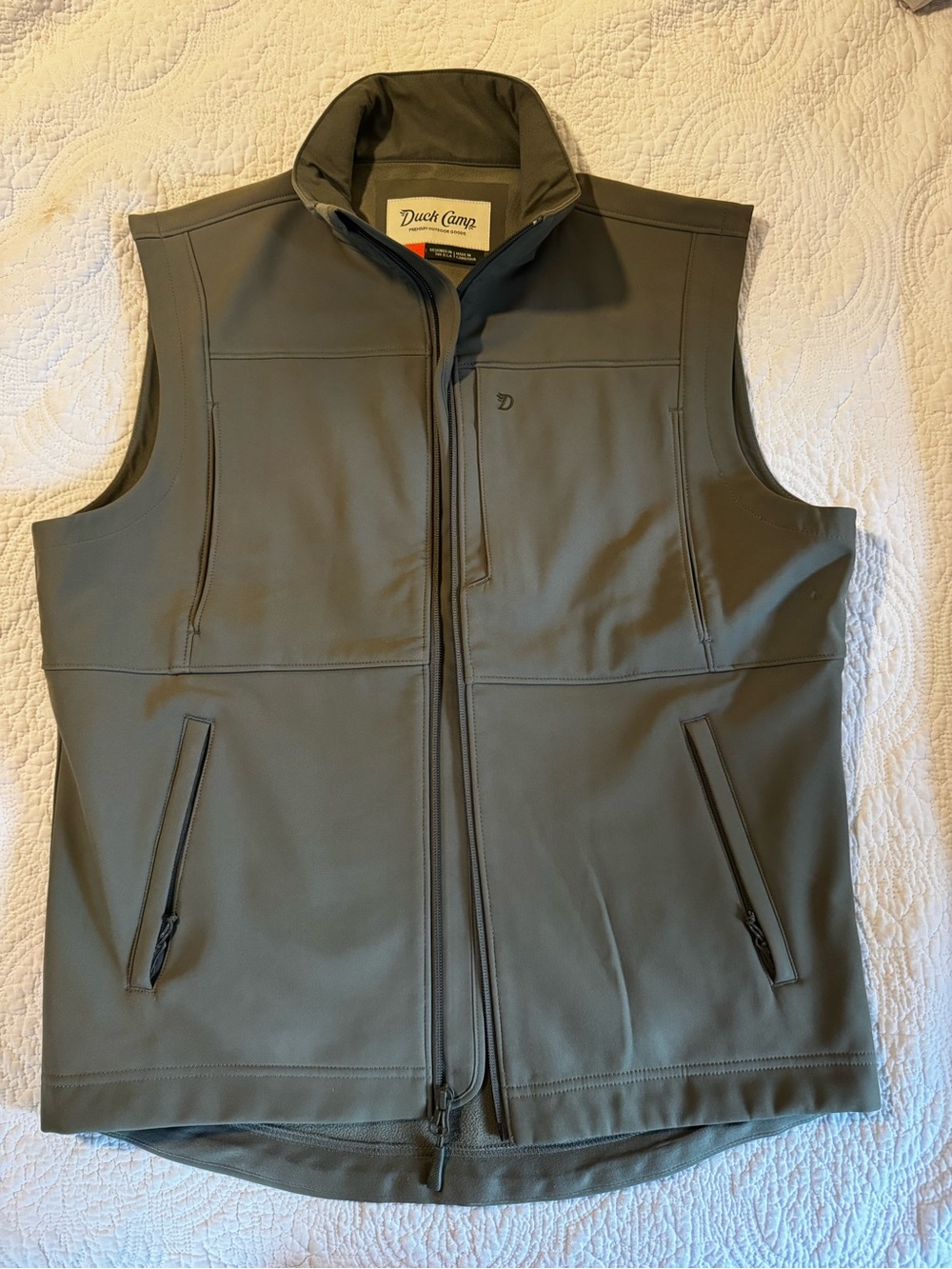 Duck Camp Men's Olive Performance Softshell Vest